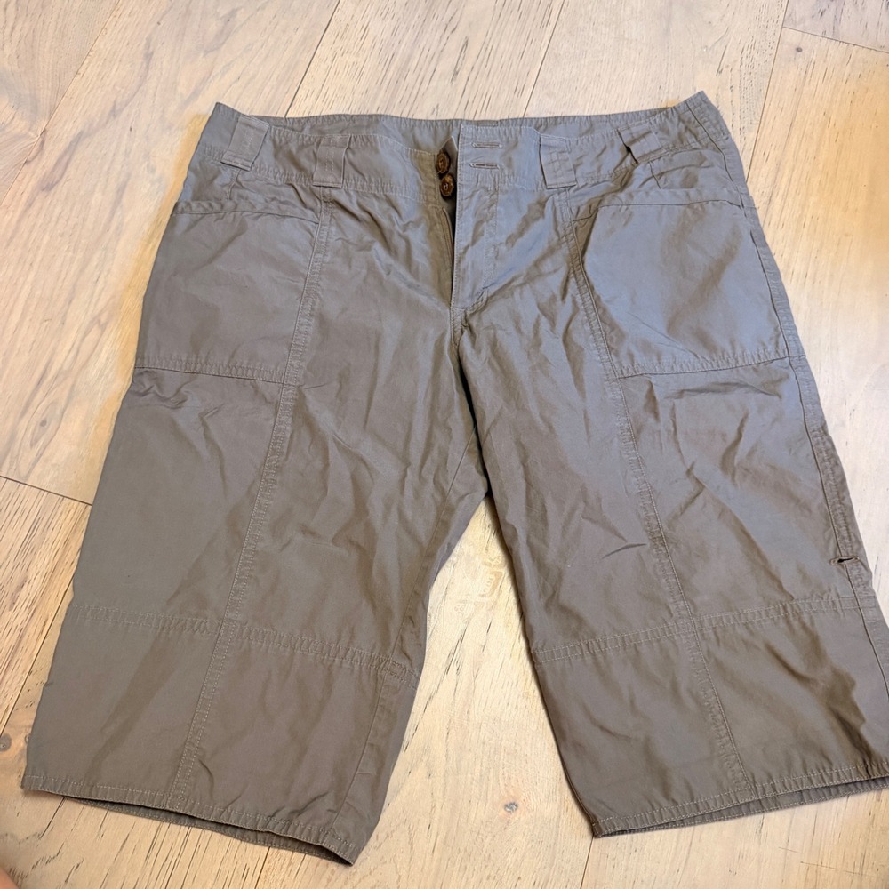 Patagonia Womens Organic Cotton Cargo Utility Shorts Brown Roll Up Tab Size 10